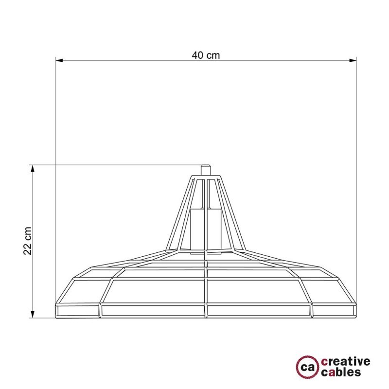 Kovové tienidlo – UFO biele